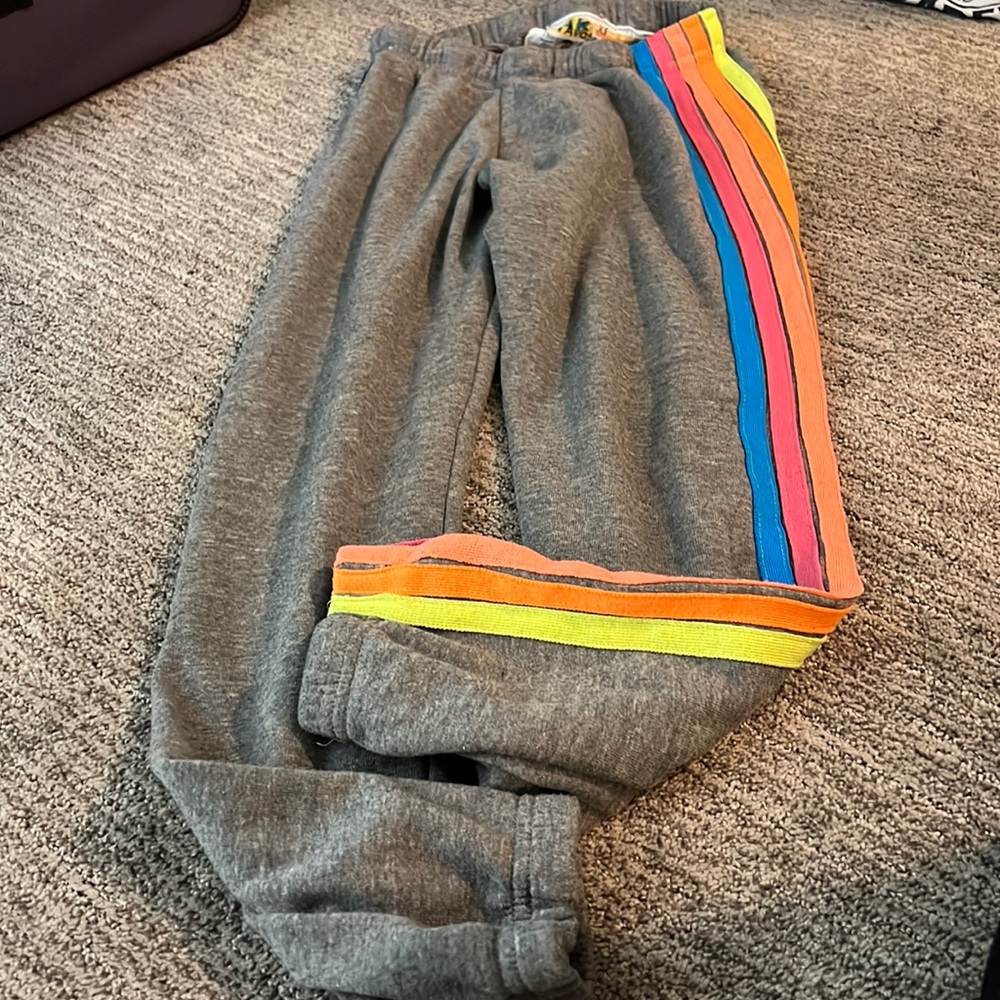 WOMEN'S 5 STRIPE SWEATPANTS - HEATHER GREY